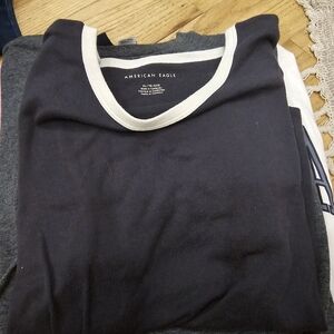 American Eagle Outfitters Black and White T-Shirt Tunic